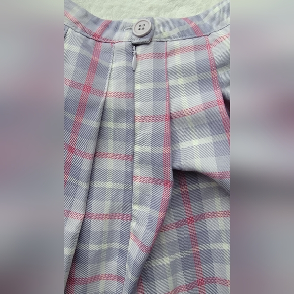 Self Esteem Pastel Lilac Purple Plaid Pleated Skirt Size Small - Picture 8 of 8